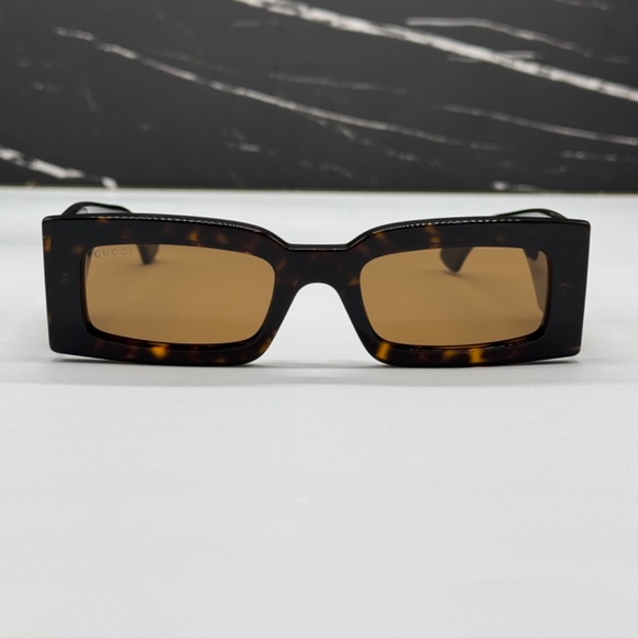 NEW GUCCI HAVANA BROWN WOMEN AUTHENTIC NEW SUNGLASSES GUCCI - Picture 3 of 13